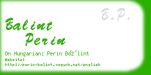 balint perin business card